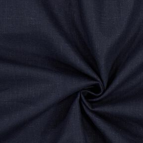 Lněná látka Ramie mix medium – černomodrá, 