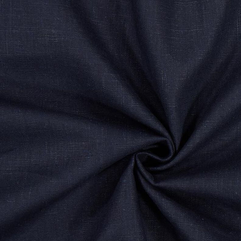 Lněná látka Ramie mix medium – černomodrá, image number 1