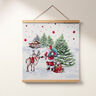 Panel Gobelín Santa Claus, materiál s lurexem – vlněná bílá,  thumbnail number 6