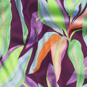 Bavlněný satén Digitální tiskové listy | Poppy Fabrics – barva lilku/světle zelená, 