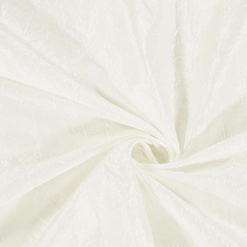 Taftová látka mačkaná – vlněná bílá,  image number 1
