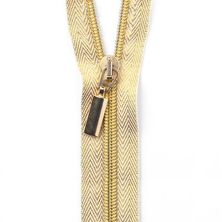 Zip gold metallic - zlatá kovový, 