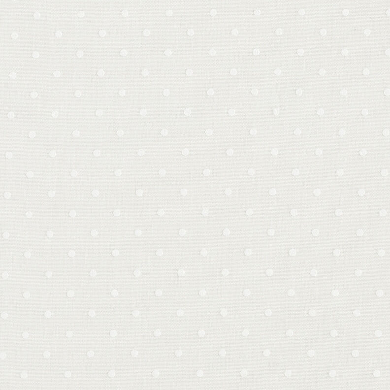 Látka na záclony Jemné puntíky 300 cm – vlněná bílá,  image number 1