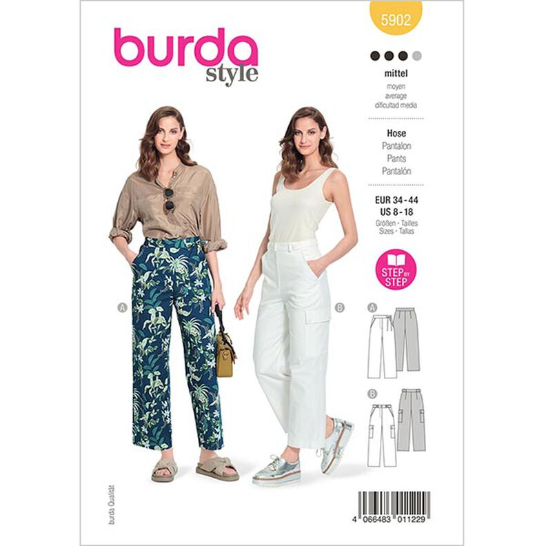 kalhoty  | Burda 5092 | 34-44,  image number 1