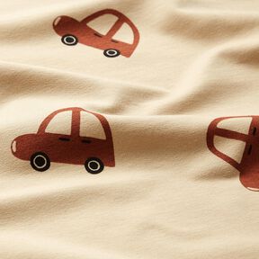 Francouzsk&eacute; frot&eacute; letn&iacute; tepl&aacute;kovina Velk&aacute; retro auta &ndash; kremov&aacute;, 