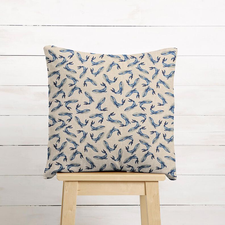 Dekoračn&iacute; l&aacute;tka Polopanama Velryby &ndash; indigov&aacute;/př&iacute;rodni,  image number 6