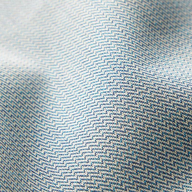 Látka pro venkovní použití Žakár Malé klikyháky – namornicka modr,  image number 3