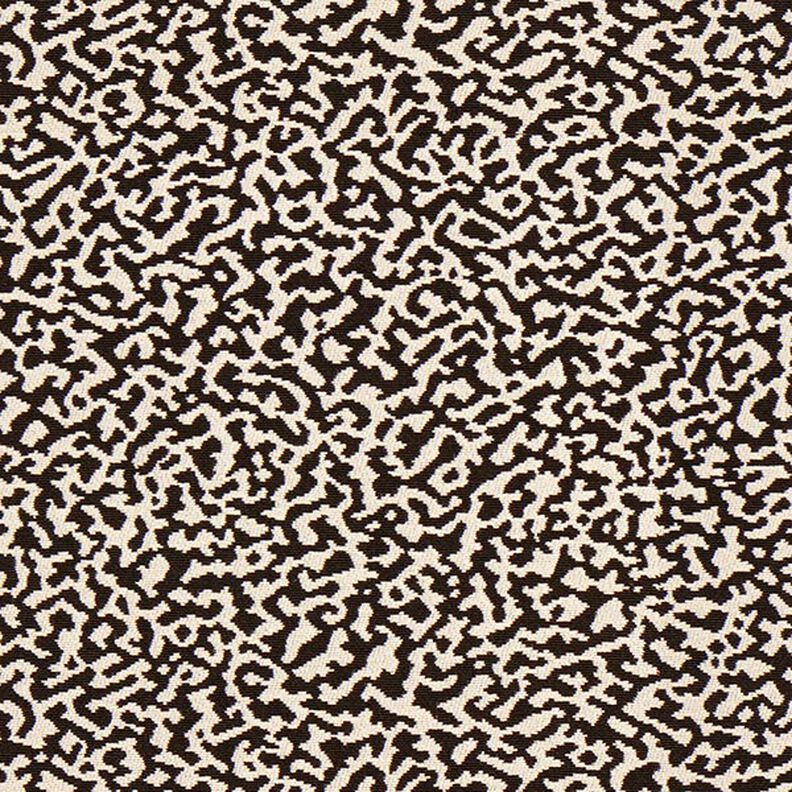 Nábytkový žakár Abstraktní levhartí vzor velký – černá/písková,  image number 1