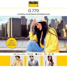 G 770 Tkaná vložka | Vlieseline – světle béžová, 