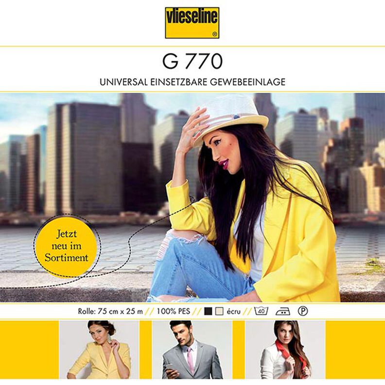 G 770 Tkaná vložka | Vlieseline – světle béžová,  image number 2