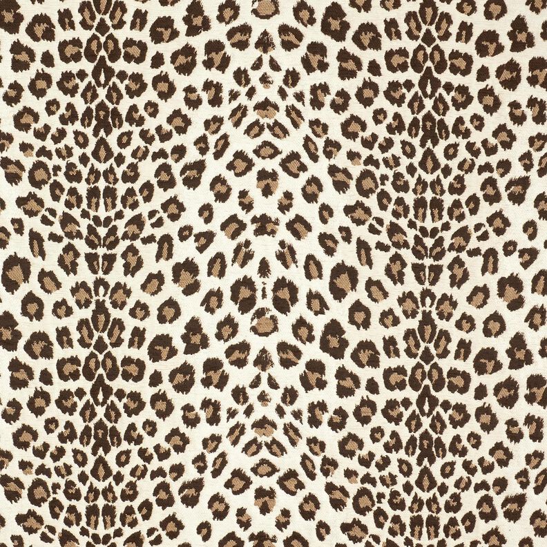 Čalounická látka Žakár Leopard – kremová/sasanková,  image number 1