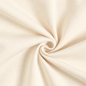 Teplákovina počesaná Jednobarevná Lurex – vlněná bílá/zlatá, 