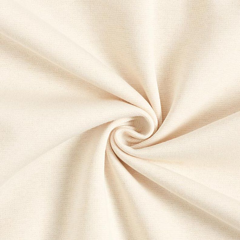 Teplákovina počesaná Jednobarevná Lurex – vlněná bílá/zlatá,  image number 1