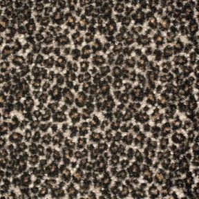 Pletený buklé leopardí vzor – černá/srnčí hnědá, 
