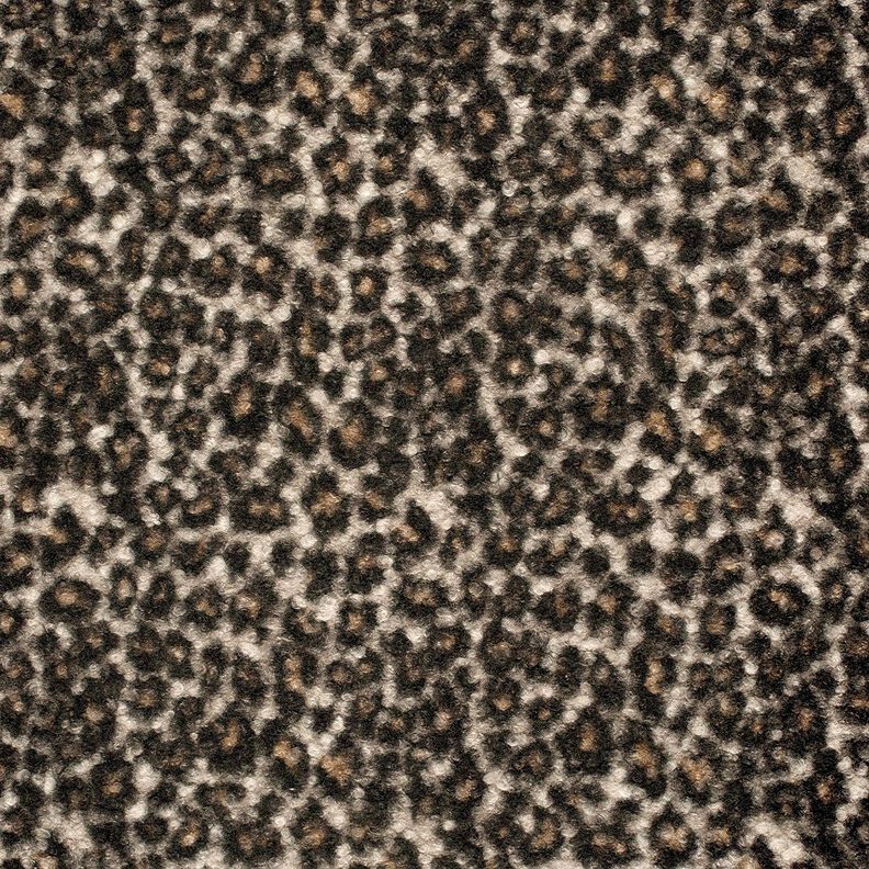 Pletený buklé leopardí vzor – černá/srnčí hnědá, image number 1
