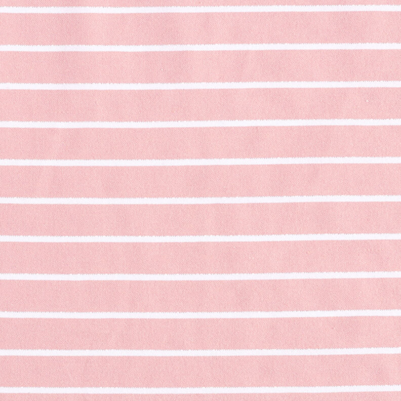Viskózový streč s třpytivými pruhy – růžová/bílá,  image number 1