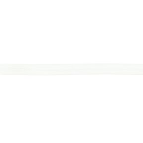 Elastická lemovací stuha  lesklý [15 mm] – bílá, 