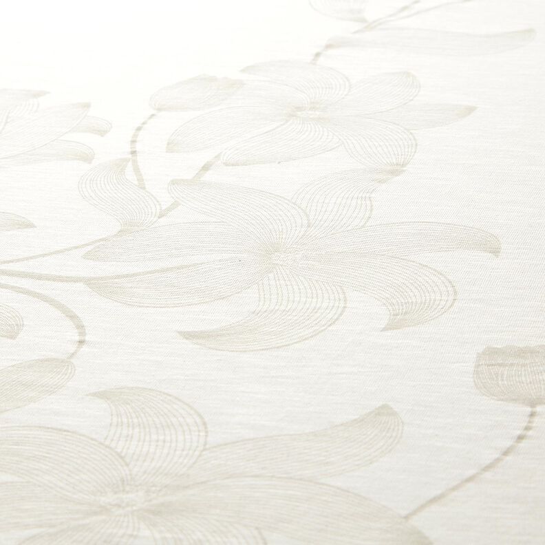 Bavlněný žerzej Tulipány – vlněná bílá,  image number 5