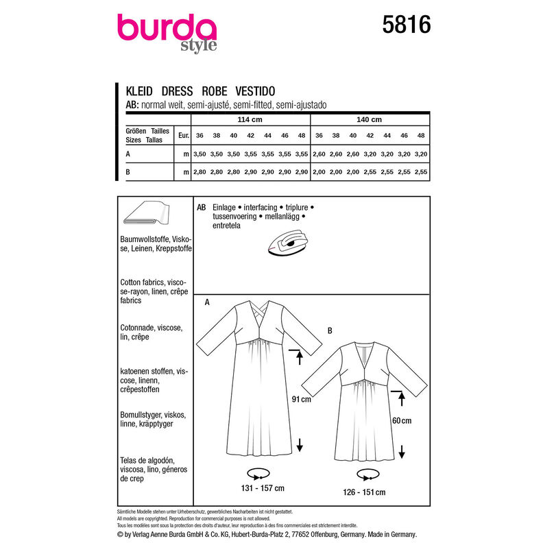 Šaty | Burda 5816 | 36-48,  image number 9