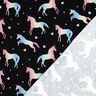 Bavlněný žerzej Duhoví jednorožci digitální potisk | Poppy Fabrics – černá,  thumbnail number 4