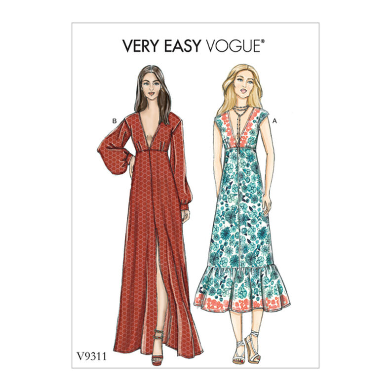 Šaty, Very Easy Vogue 9311 | 32 - 48,  image number 1