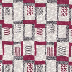 Úplet se třpytivým grafickým vzorem – lesní plody/bílá, 