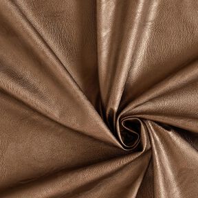 Streč Imitace kůže Metalický – skořicová, 