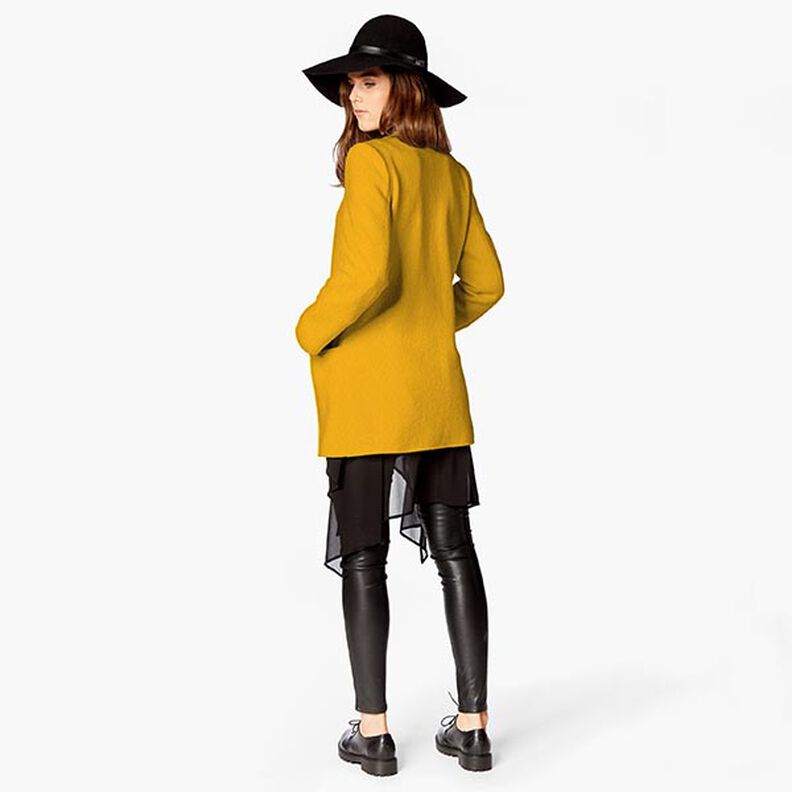 Bavlněný fleece Jednobarevné provedení – kari žlutá, image number 8