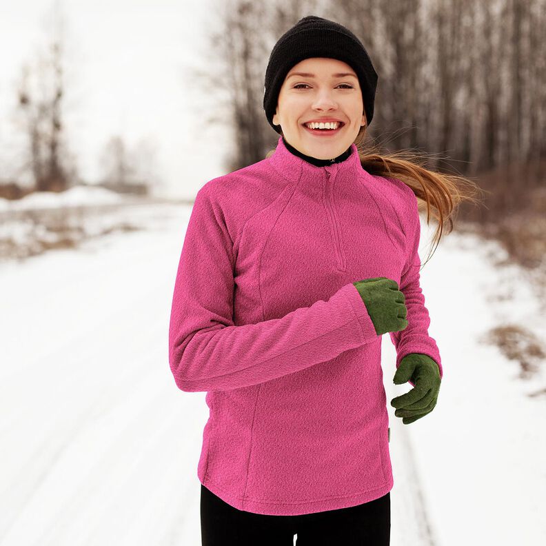 Fleece s protižmolkovou úpravou – výrazná jasně růžová,  image number 7