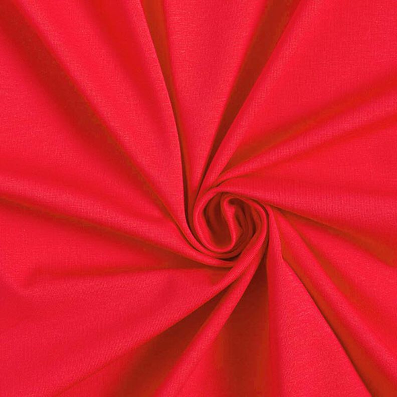 Bavlněný žerzej Medium jednobarevný – červená,  image number 1