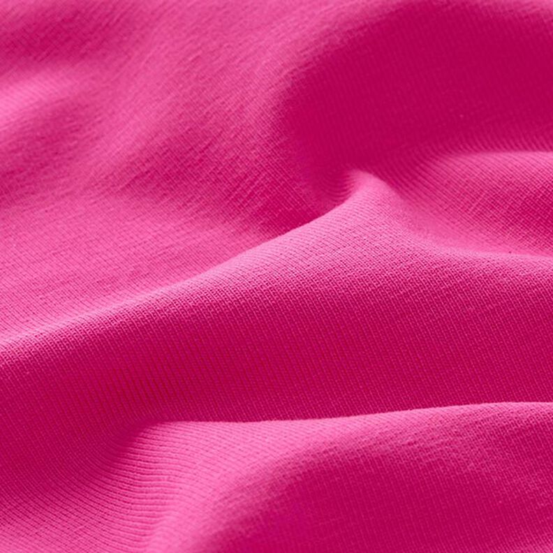 Bavlněný žerzej Medium jednobarevný – výrazná jasně růžová,  image number 4