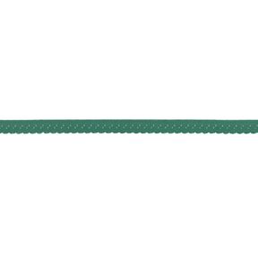 Elastická lemovací stuha Krajka [12 mm] – jalovcově zelená, 