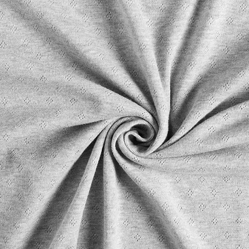 Žerzej z jemného úpletu s dírkovaným vzorem  Melange – šedá,  image number 2