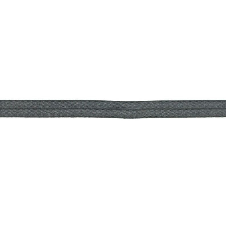 Elastická lemovací stuha  lesklý [15 mm] – tmavě šedá,  image number 1
