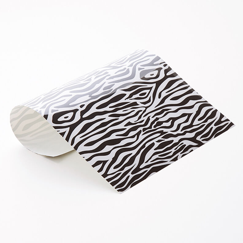 Flex fólie s designem zebra Din A4 – černá/bílá,  image number 1