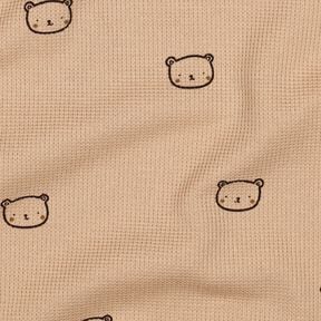 Vaflový žerzej Medvídek | Poppy Fabrics – tmavě starorůžová/barva lilku, 