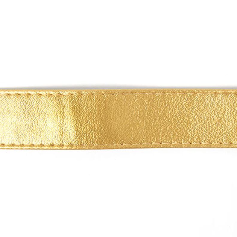 Popruh na kabelku z koženky – zlatá kovový,  image number 1