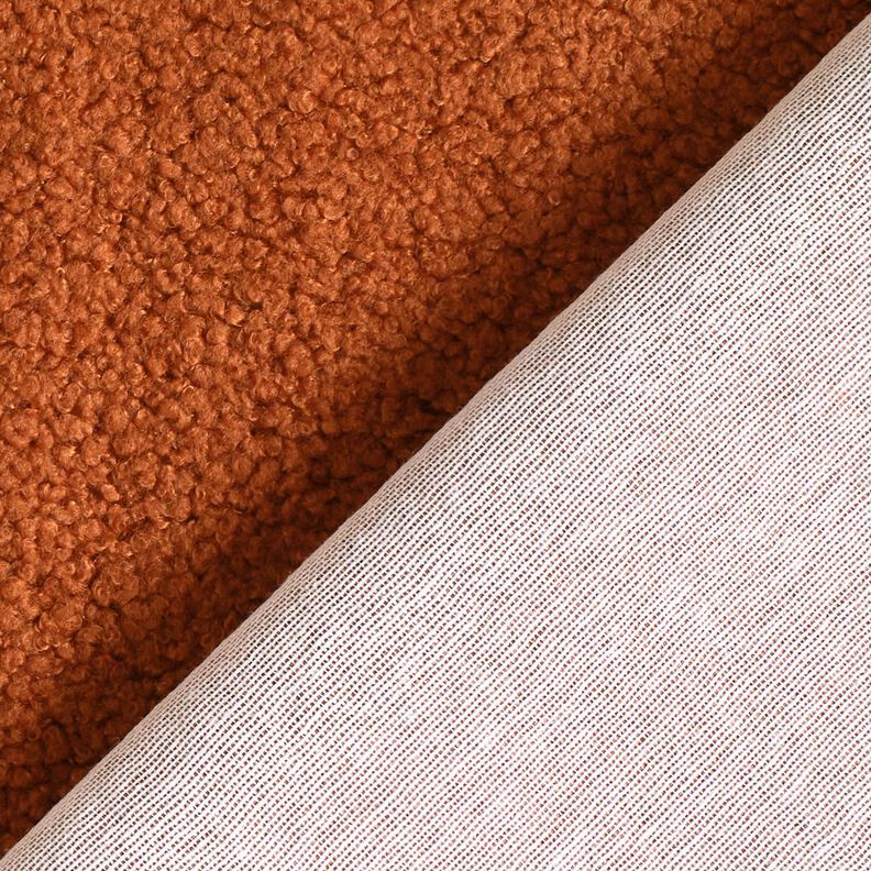 Čalounická látka Vzhled ovčí kůže – terracotta, image number 3