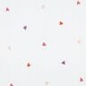 Mušelín / dvojitá mačkaná tkanina Vyšívaná srdce | Poppy Fabrics – bílá/rose,  thumbnail number 1