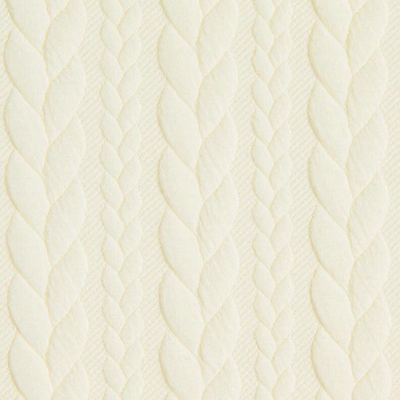Žakárové žerzejové kloké Copánkový vzor – bílá,  image number 1
