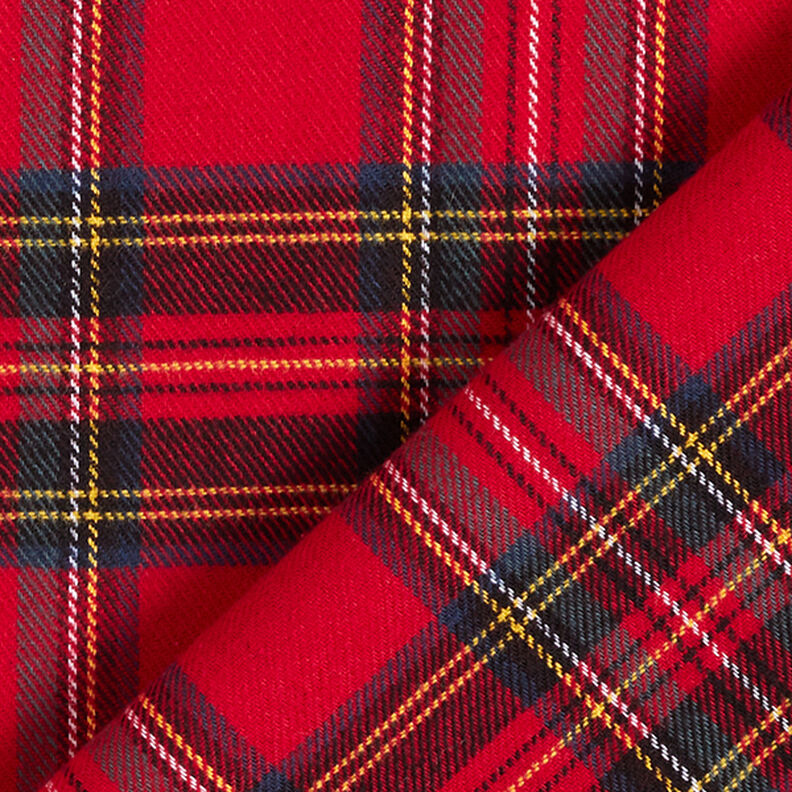 Bavlněný flanel skotská kostka – červená,  image number 4