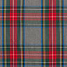 Strečová látka na kalhoty Skotská kostka – břidlicově šedá/červená,  thumbnail number 1