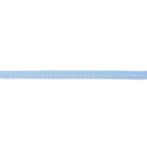 Elastická lemovací stuha Krajka [12 mm] – světle modra, 