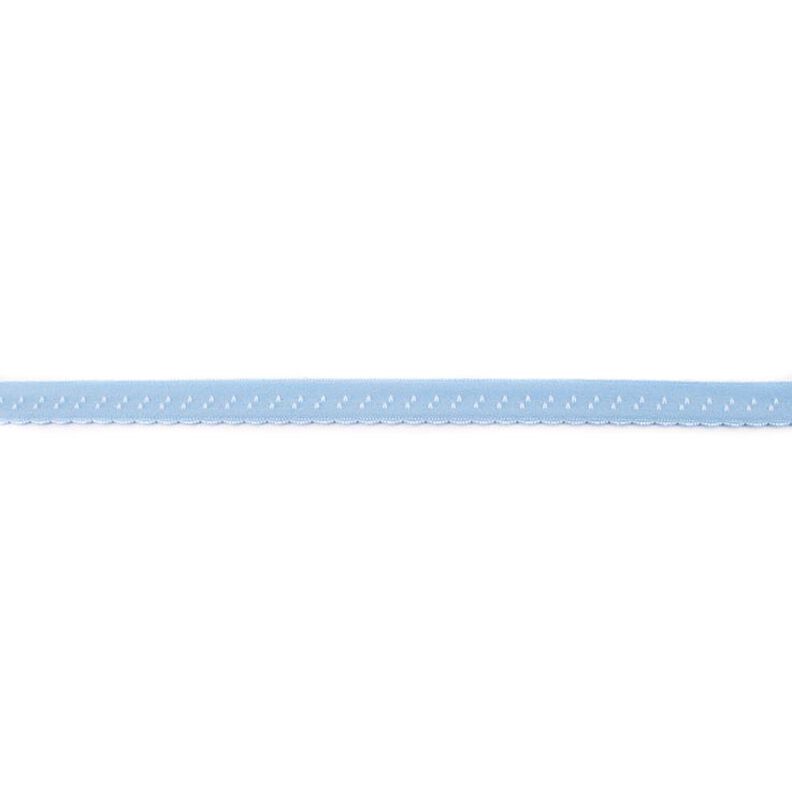 Elastická lemovací stuha Krajka [12 mm] – světle modra,  image number 1