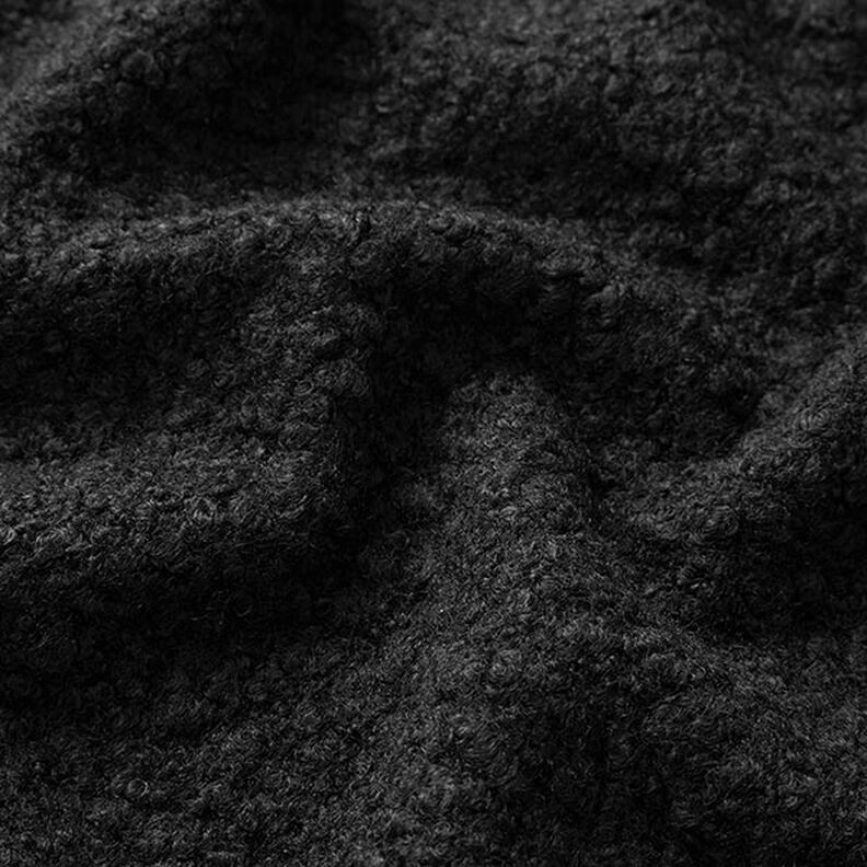 Valchované pletené buklé – černá,  image number 2