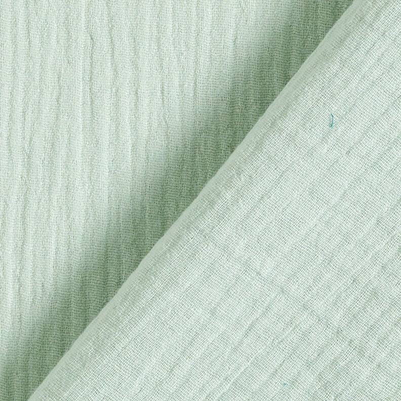 Mušelín / dvojitá mačkaná tkanina – mátově,  image number 4