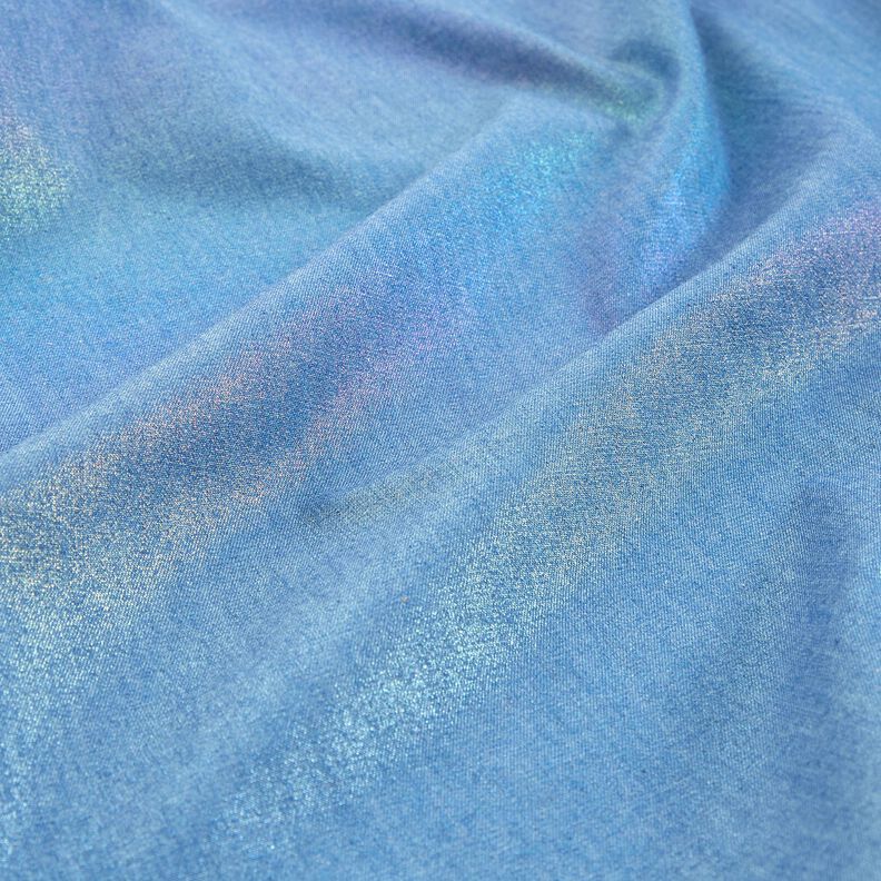 Šambré Duhový třpyt Fóliový potisk | Poppy Fabrics – džínově modrá/mix barev,  image number 2