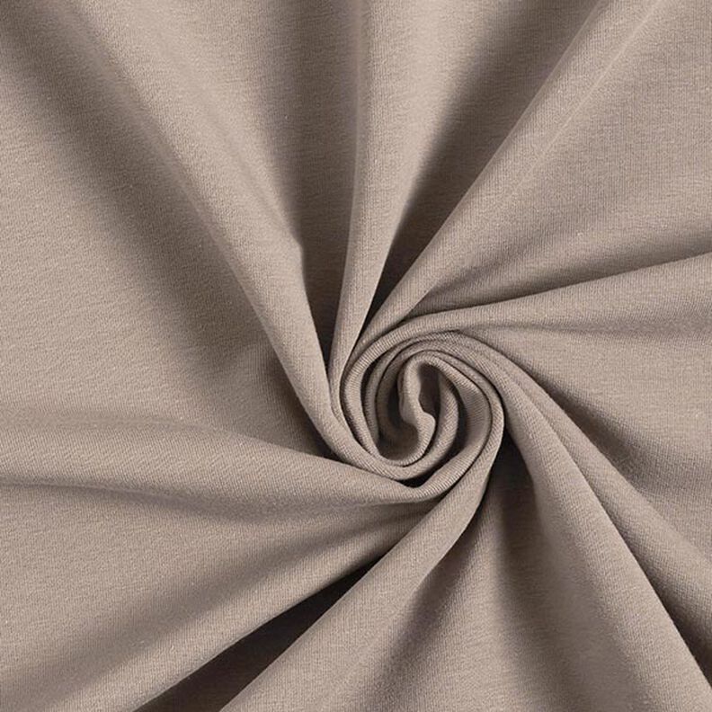 Lehké francouzské froté jednobarevné – tmavá taupe, image number 1