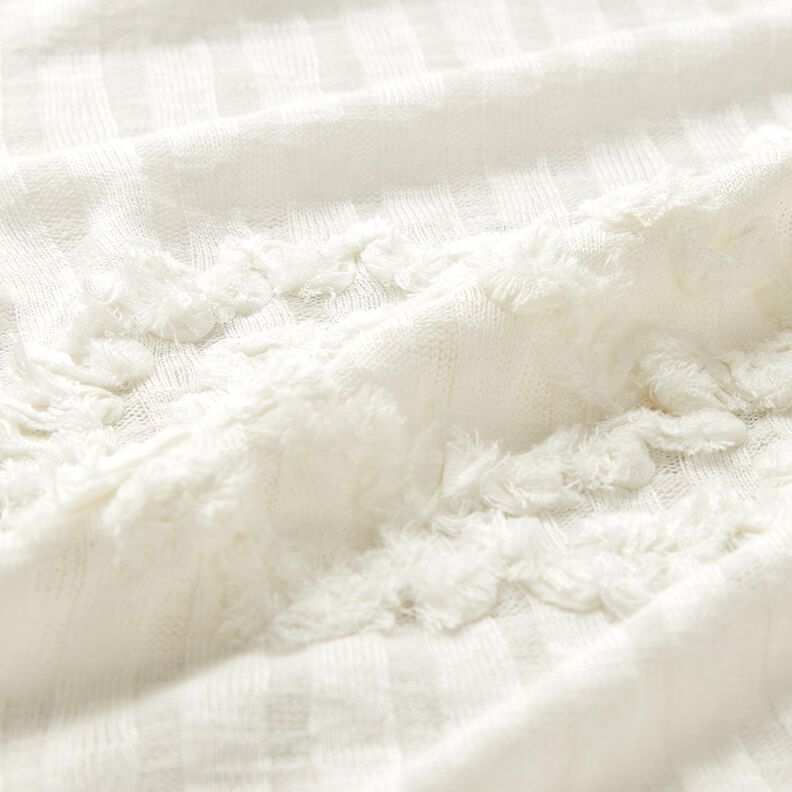Žebrovaná pletenina Efekt paisley – slonová kost,  image number 2