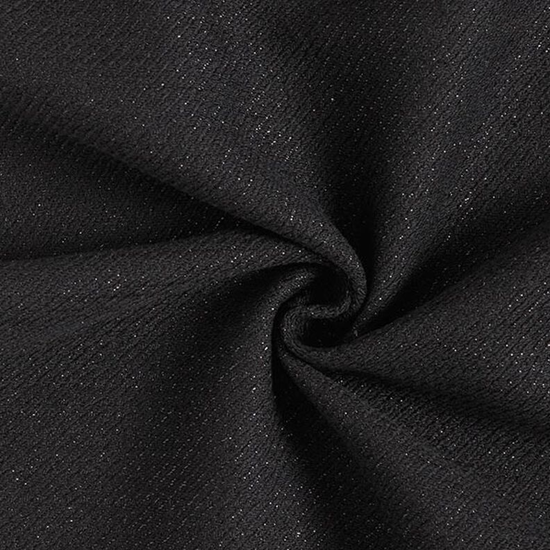 Kostýmová tkanina s třpytivou diagonální strukturou – černá,  image number 1